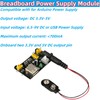MTDELE 6Pcs 3.3V 5V Breadboard Power Supply Module DC 6.5-12V