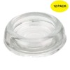 Set of 12 Clear Glass Furniture Coasters – 3 Inch