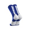 TCK Baseline 3.0 Athletic Crew Socks (Royal/White, X-Large) - Royal/White,X-Large