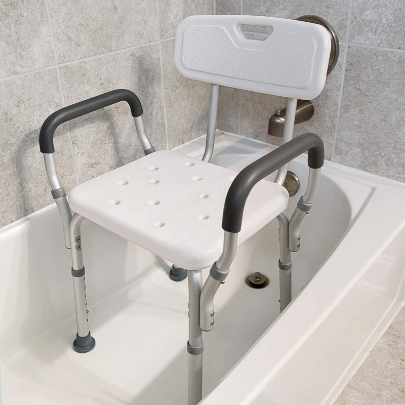 Vaunn Medical Deluxe Spa Shower Chair with Arms and Back,