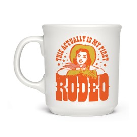 Genuine Fred SAY ANYTHING MUG, RODEO, 16 Ounce Ceramic Mug with Cowgirl Design, Dishwasher Safe