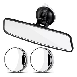 SLNXA Retrovisor para Auto de 160° Gran Angular, Espejo Retrovisor Con Ventosa Giratorio 360° Para Coche