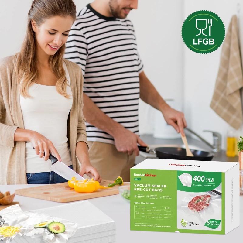 Bonsenkitchen 400 Quart Vacuum Sealer Bags BPA Free for Storage