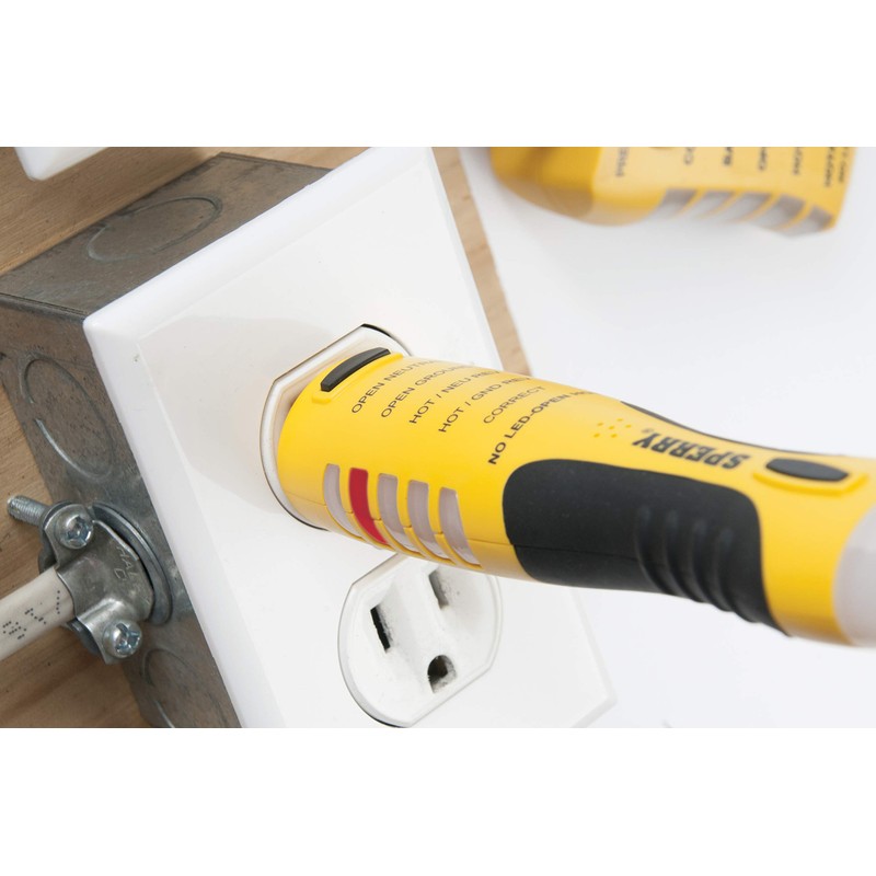 Sperry Instruments VD7504GFI DualCheck 2-in-1 Non-Contact Voltage Detector + GFCI