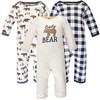 Hudson Baby Girls Cotton Coveralls Rompers, Moose Bear, 3-6 Months