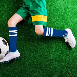 qikqik Kids Soccer Socks Boys Soccer Socks Toddler Soccer Socks Blue Soccer Socks Youth Soccer Socks Kids 4-6 Baseball Socks