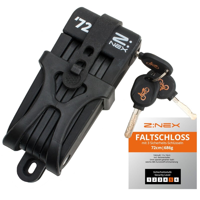 Z:NEX Very light (686g) and compact folding lock with high