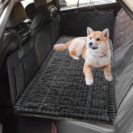 Backseat Dog Bed Mat for Car Seat Cover, Dog Bed for Car, Fit for Backseat Extenders, Car Seat Protector,Nonslip Soft Durable for Cars, SUVs, Sedans（59" x 23.6"）