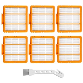 HEPA Filter Replacement for Shark AV2501AE, RV2502AE, AV2501S, AV2511AE, RV2610WA/RV2610WD/AV2810AE – 6-Pack, Washable & Reusable – High-Efficiency Filters for Pet Hair, Dust, and Allergens