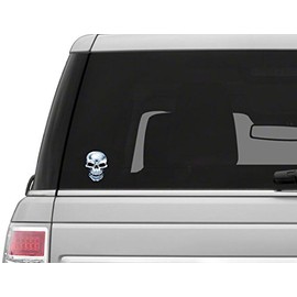 Vinyl Junkie Graphics Chrome Vampire Skull Sticker/Decal