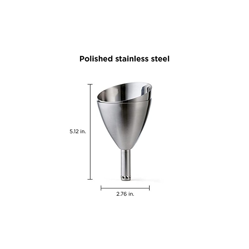 Rabbit Wine Aerator Shower Funnel with Sediment Strainer, Stainless Steel