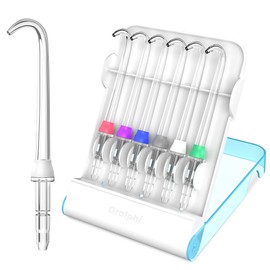 Consejos de repuesto para hilo dental Waterpik (6 puntas de implante y paquete de estuche de almacenamiento)