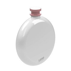 Lund London Cool White & Pink 5oz Cone Round Hip Flask 7132