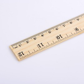 eBoot 12 Pack Wood Ruler Student Rulers Wooden School Rulers Office Ruler Measuring Ruler, 2 Scale (12 Inch and 30 cm)