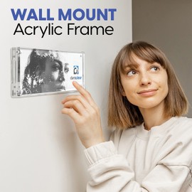 Mammoth DuraClear Wall Mount Kit for 4x10 Acrylic Picture Frames, Hardware Installation Kit Inclusive (Landscape Orientation)