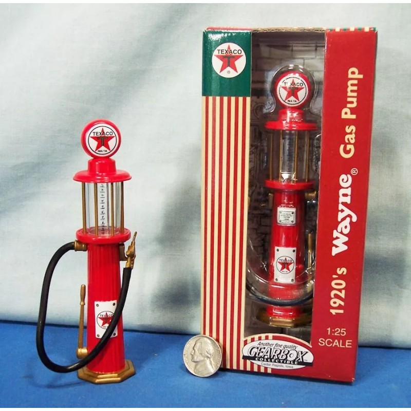 Texaco ~ Miniature Die Cast Gravity Gas Pump 1920’s Texaco