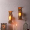 Capesaro Wall Candle Sconce Set of 2,Gold Metal Wall Mount