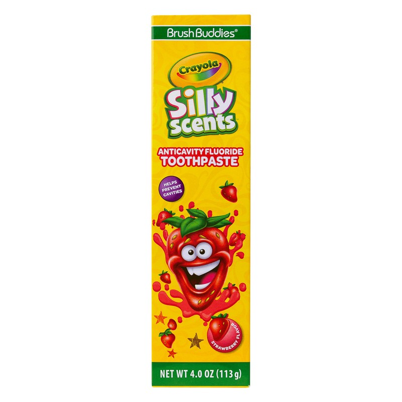 Brush Buddies Crayola Silly Scents Flavored Kids Toothpaste with Fluoride,