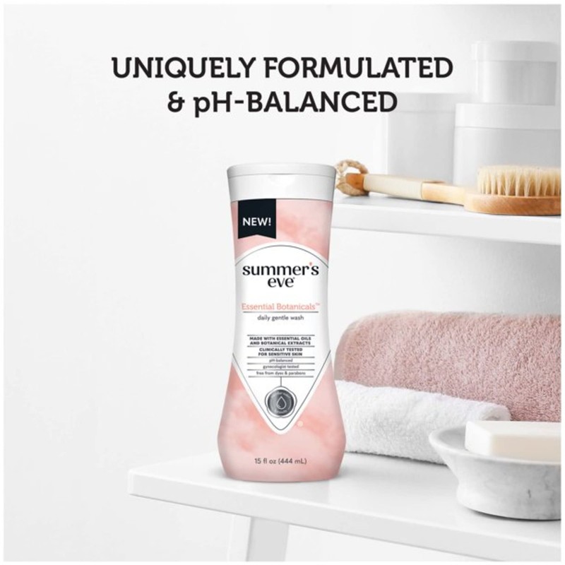 Summer's Eve Essential Botanicals Feminine Wash, Essential Oils and Botanical