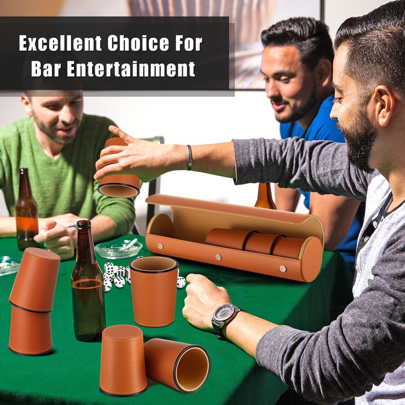 Liliful 2 Set Leather Dice Cups Include 10 Leather Game