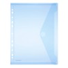 Polypropylene Envelope A4 Flap Perforated Edge Transparent Blue Pack of