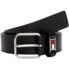 Tommy Jeans Men Belt Scanton 3.5 Leather, Black (Black), 100