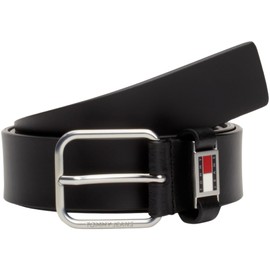 Tommy Jeans Men Belt Scanton 3.5 Leather, Black (Black), 100 cm
