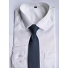 Simpowe Corbata con clip para hombre, 2.75 pulgadas, Azul marino,