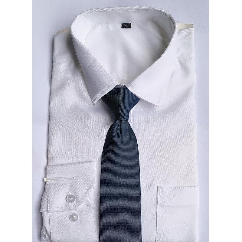 Simpowe Corbata con clip para hombre, 2.75 pulgadas, Azul marino,