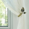 HIKMLK Leaf Shaped Curtain Holdbacks 2pcs, Handmade Metal Curtain Side