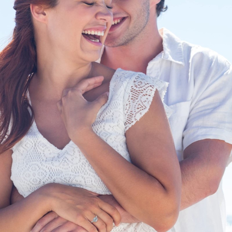 Engagement Rings CZ Promise Rings for Her Wedding Moissanite Rings