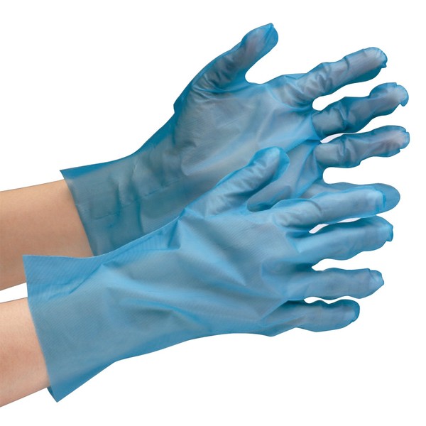 midori安全 Polyethylene Made in this point Gloves berute 576 Blue 200 Piece