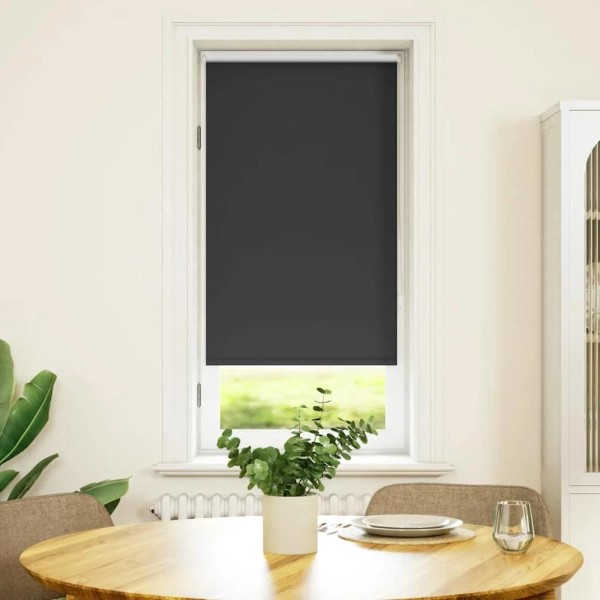 Blackout Roller Blind 23.6x47.2 Inches Black Window Shade Light Blocking