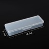 JIHUOO 4 Pcs Plastic Storage Personal Box for Nail Clear