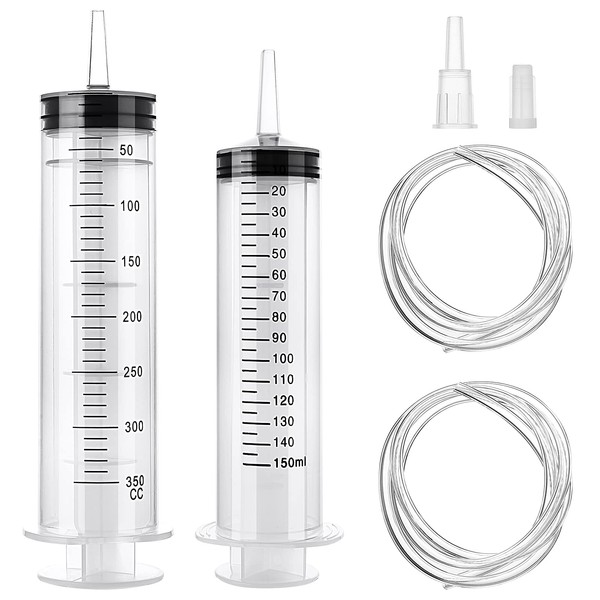 Pack of 2 Plastic Syringes 150 ml + 350 ml