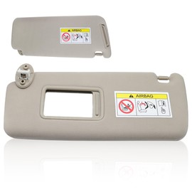 Panwarmoll Driver Side Sun Visor Compatible with Lexus GX460 2010-2023 Replace 74320-60D22-A0 7432060D22A0 74320-42595-C0 Front Left, Sun Protection Shade, Makeup Mirror, Beige