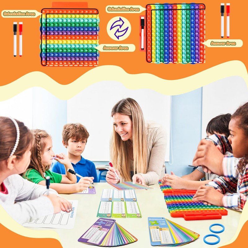 Multiplication Flash Cards + Division Flash Cards + Math Board