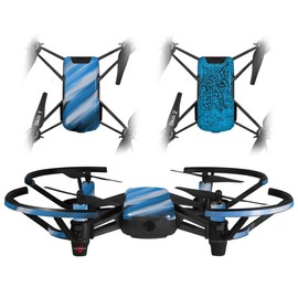 Skin Decal Wrap 2 Pack for DJI Ryze Tello Drone Paint Blend Blue Drone NOT Included