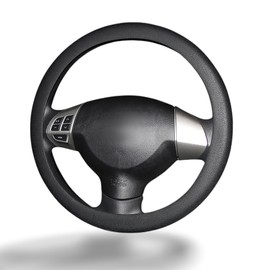Universal Silikon Lenkradhülle - Schützen Sie Ihr Lenkrad vor Sonnenbrand, Kratzern und Verschleiß. Elastische und Atmungsaktive Lenkradabdeckung für 32-40CM Durchmesser - Schwarz