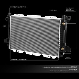 DPI 1454 Factory Style 2-Row Cooling Radiator Compatible with Ford Bronco F150 F250 F350 4.9L AT 85-96, Aluminum Core