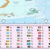 Upside Down World Political Map - 1:40m - Medium -