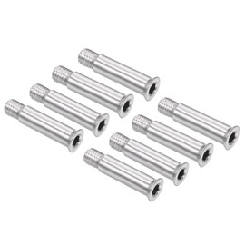 PATIKIL 34mm in Linea ASSE Viti, 8pz Albero Esagonale Incassato Vite Sostituzione Fissaggio Alluminio per Pattini Roller, Argento