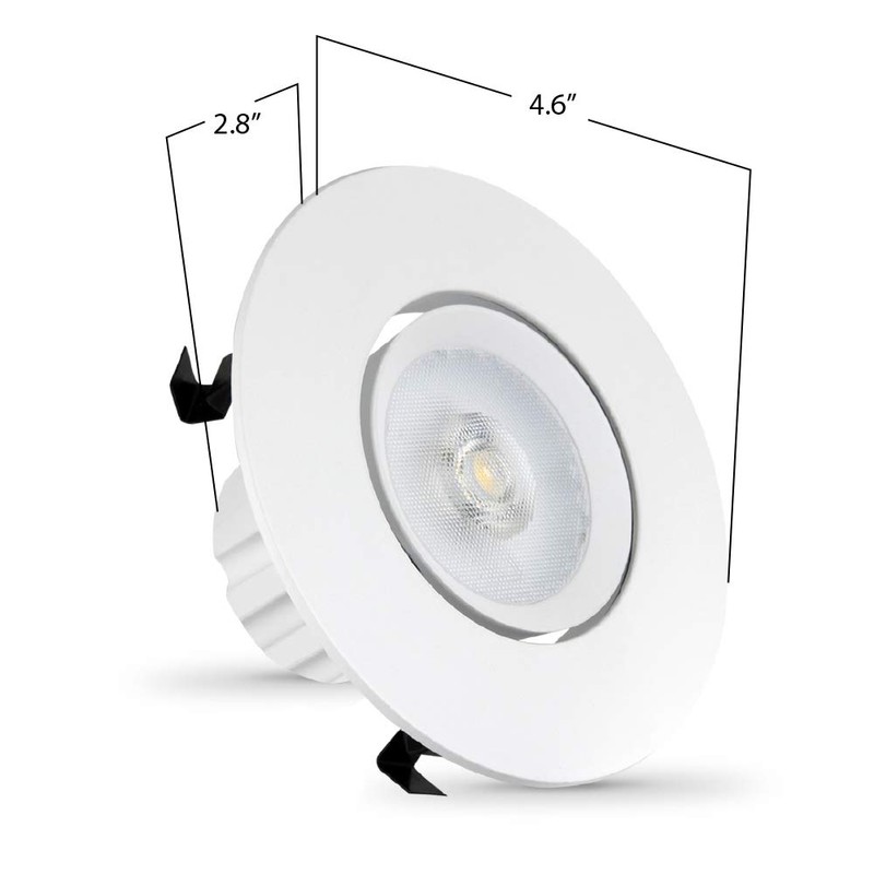 Feit LEDR4ADJ/830 65W Equivalent 4" Adjustable Retrofit Kit, Soft White