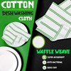 Towelogy® 5 Pack Cotton Dish Cloths Waffle Weave White Super