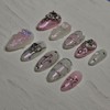 Metallic Pink [Handmade Nail Tips] Emily Nail - Short Square