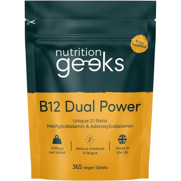 Vegan Vitamin B12 Supplement Tablets High Strength - 1 Year
