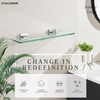 KOKOSIRI Wall Shelves Floating Bathroom Glass Shelf for Kitchen Storage,
