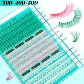 Melearch Wimpern Extensions Set, 240 Pcs DIY künstliche wimpern cluster für zu Hause, C/D Curl Einzelwimpernset mit Wimpernkleber und Versiegelung, Wimpernentferner, Applikator (30D40D50D, 10–16mm)