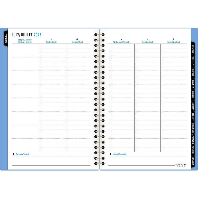 Five Star Align Blue Small Academic Planner