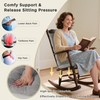 AddGrace Rocking Chair Cushions Indoor with Ties 21x17/17x17 Light Grey